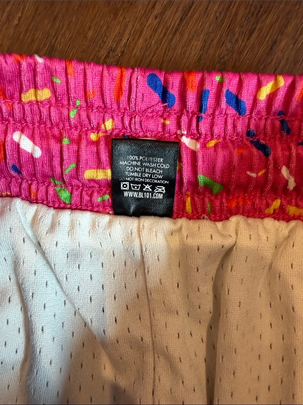 B101 Kids Pink Sprinkles Ice Cream Print Shorts
